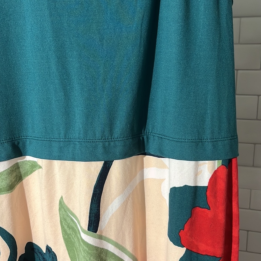 Cuddl Duds Flexwear medium floral dress sleeveless tank like new - Picture 3 of 7